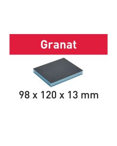 Set à 6 stuks schuursponzen 98x120x13mm - K120, fabr. Festool - type Granat I 201113
