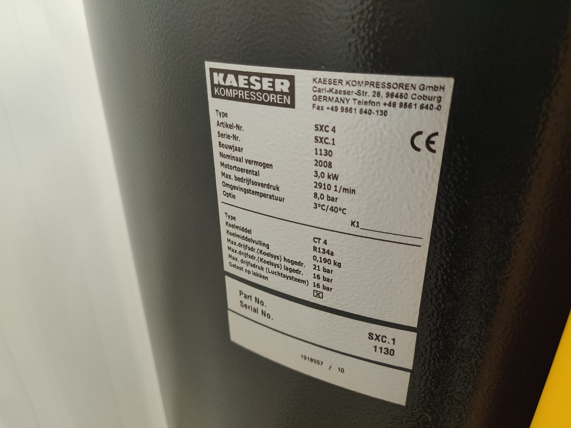 Kaeser - SXC 4 - Schroefcompressor 3.0kW - 400V (Gebruikt) - Afbeelding 8