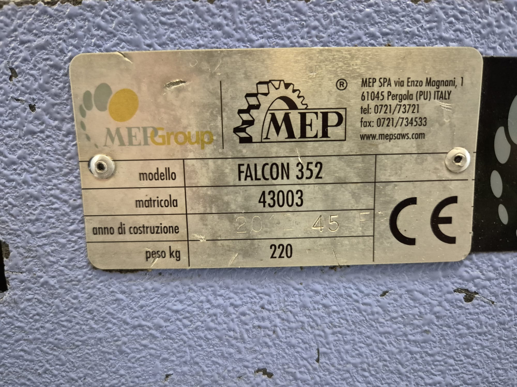 MEP - FALCON 352 - Metaalcirkelzaag 350mm - 400V (gebruikt) - Afbeelding 13